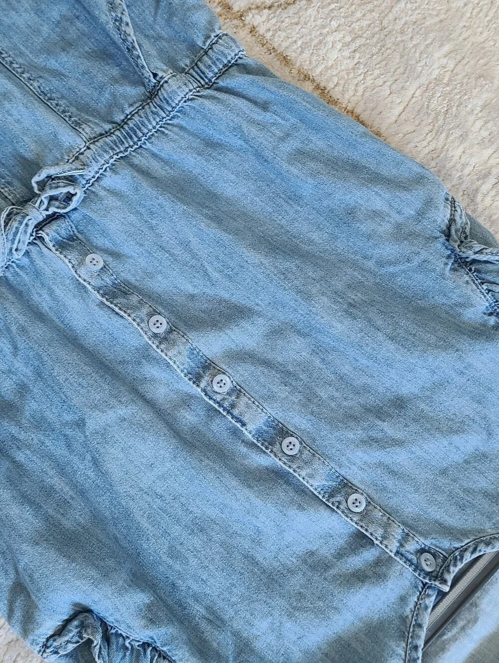 Gap denim jumpsuit girls size XXL  Pockets elastic waistband